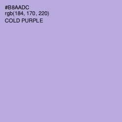 #B8AADC - Cold Purple Color Image
