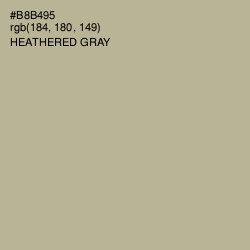 #B8B495 - Heathered Gray Color Image