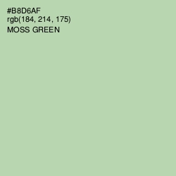 #B8D6AF - Moss Green Color Image