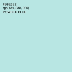 #B8E6E2 - Powder Blue Color Image