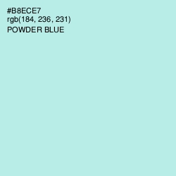 #B8ECE7 - Powder Blue Color Image
