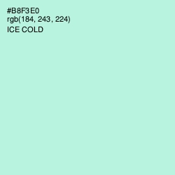 #B8F3E0 - Ice Cold Color Image