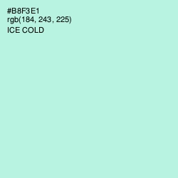 #B8F3E1 - Ice Cold Color Image