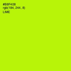 #B8F408 - Lime Color Image