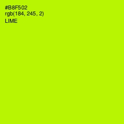 #B8F502 - Lime Color Image