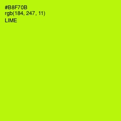 #B8F70B - Lime Color Image