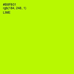 #B8F801 - Lime Color Image