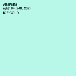 #B8F8E8 - Ice Cold Color Image