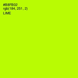 #B8FB02 - Lime Color Image