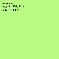 #B8FB83 - Mint Green Color Image