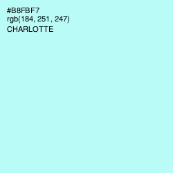 #B8FBF7 - Charlotte Color Image