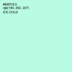 #B8FCE3 - Ice Cold Color Image