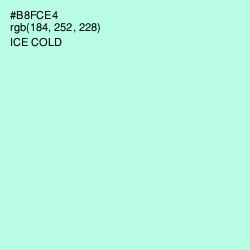 #B8FCE4 - Ice Cold Color Image