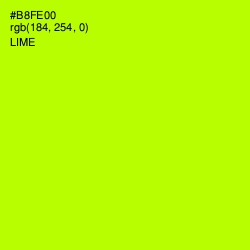 #B8FE00 - Lime Color Image
