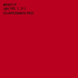 #B9011F - Guardsman Red Color Image