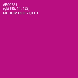 #B90E81 - Medium Red Violet Color Image