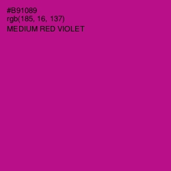 #B91089 - Medium Red Violet Color Image