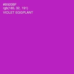 #B920BF - Violet Eggplant Color Image