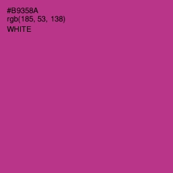 #B9358A - Medium Red Violet Color Image