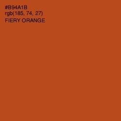 #B94A1B - Fiery Orange Color Image