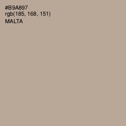 #B9A897 - Taupe Gray Color Image