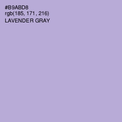 #B9ABD8 - Lavender Gray Color Image