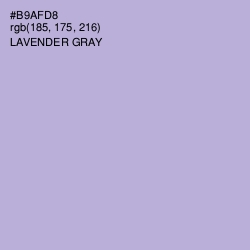 #B9AFD8 - Lavender Gray Color Image
