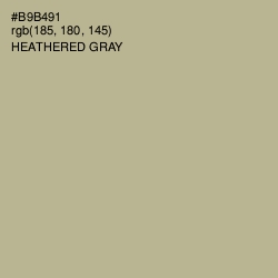 #B9B491 - Heathered Gray Color Image