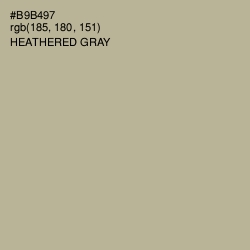 #B9B497 - Heathered Gray Color Image