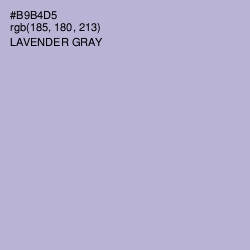 #B9B4D5 - Lavender Gray Color Image