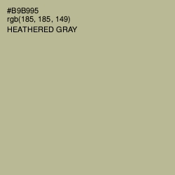 #B9B995 - Heathered Gray Color Image