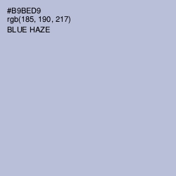 #B9BED9 - Blue Haze Color Image