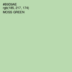 #B9D9AE - Moss Green Color Image