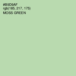 #B9D9AF - Moss Green Color Image