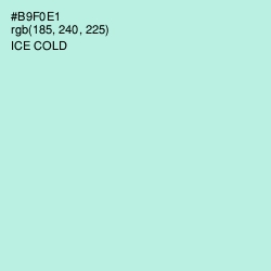 #B9F0E1 - Ice Cold Color Image