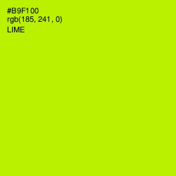 #B9F100 - Lime Color Image