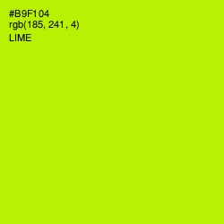 #B9F104 - Lime Color Image