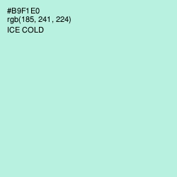 #B9F1E0 - Ice Cold Color Image