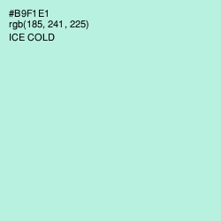 #B9F1E1 - Ice Cold Color Image