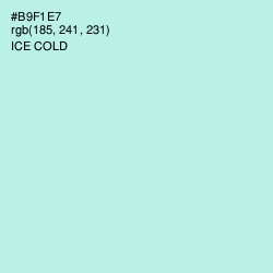 #B9F1E7 - Ice Cold Color Image