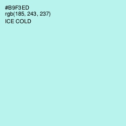 #B9F3ED - Ice Cold Color Image