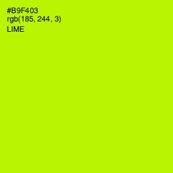 #B9F403 - Lime Color Image