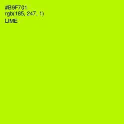 #B9F701 - Lime Color Image