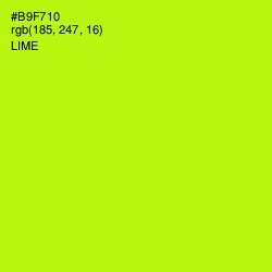 #B9F710 - Lime Color Image