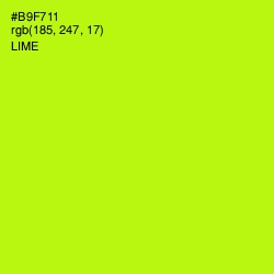#B9F711 - Lime Color Image