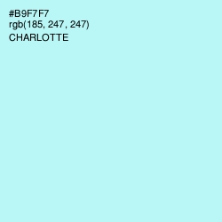 #B9F7F7 - Charlotte Color Image