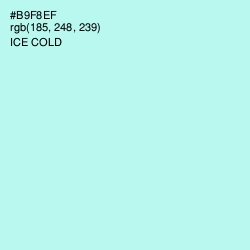#B9F8EF - Ice Cold Color Image