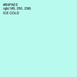 #B9FAEE - Ice Cold Color Image
