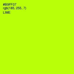 #B9FF07 - Lime Color Image