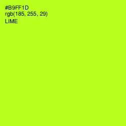 #B9FF1D - Lime Color Image